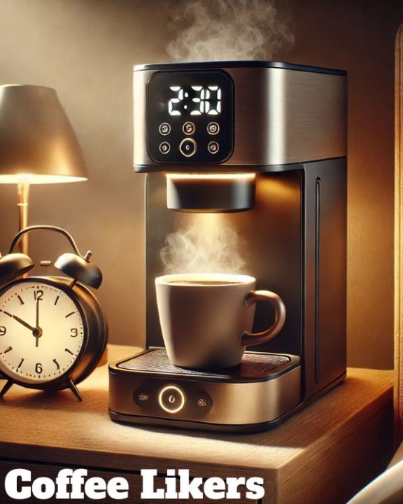 Single cup coffee maker alarm clock