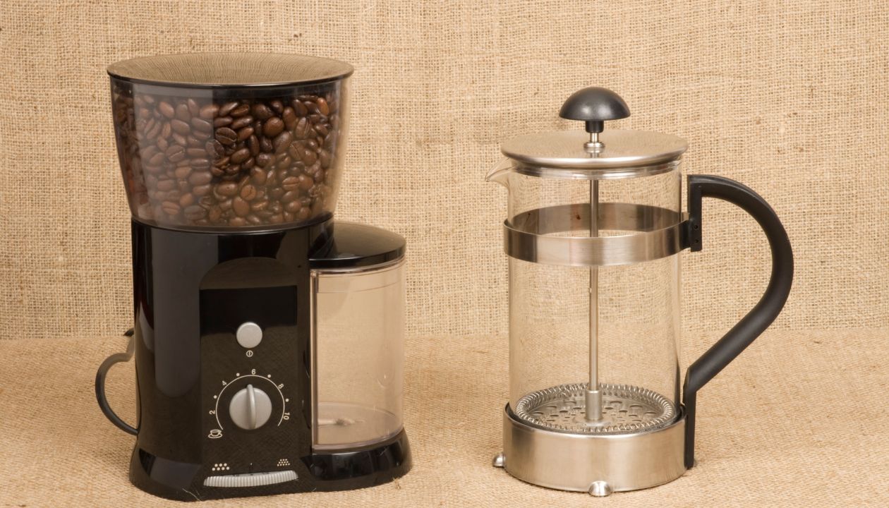 coffee grinder and french press combo