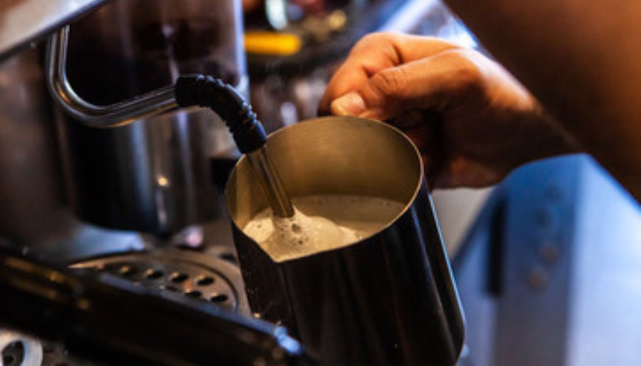Steam milk with espresso machine