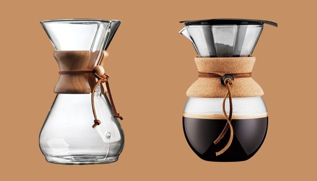 How do you use a glass pour-over coffee maker