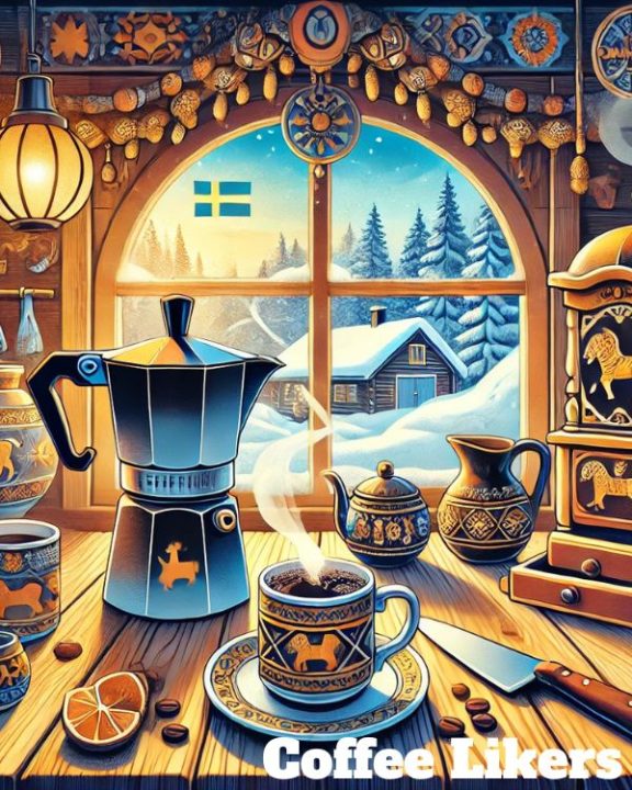 Swedish traditional coffee brewing