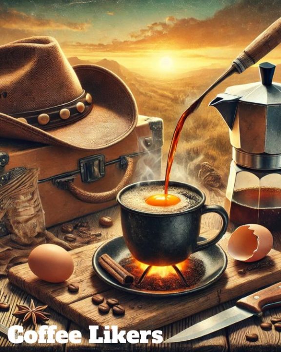 Cowboy coffee with egg