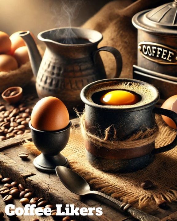 Cowboy coffee with egg